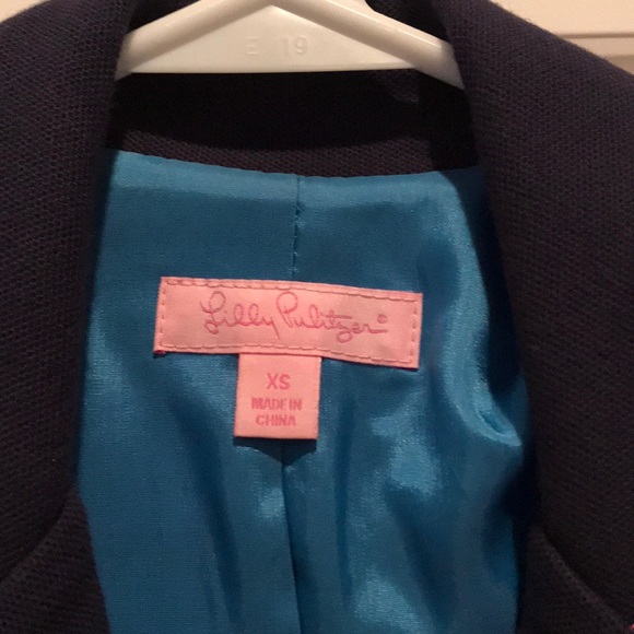 Lilly Blazer - navy with pink trim - Picture 4 of 5
